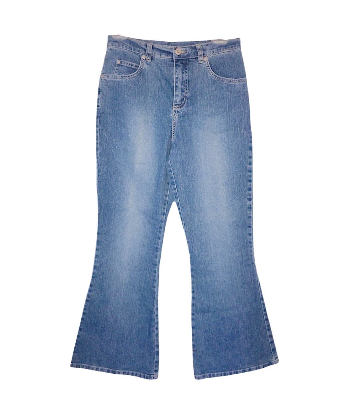Flared Y2K Blue Jeans Denim Y2K Flare Pants Low Rise Blue - Etsy UK