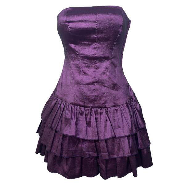 Vintage 00s purple silky mini dress