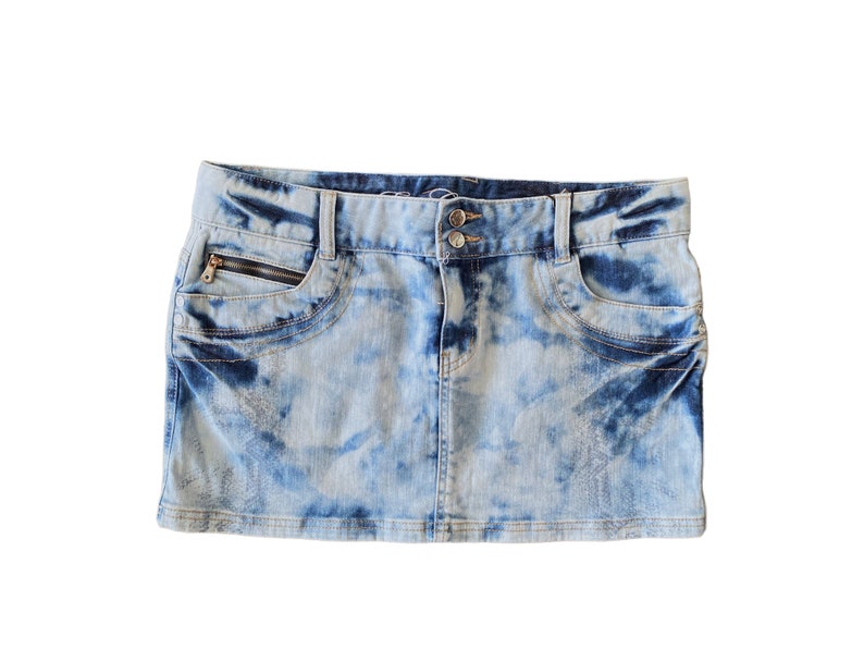 Y2K Micro Mini Denim Skirt Blue Jean Skirt 00s Mini Party Etsy