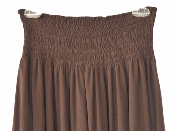Y2K Skirt 00s Midi Brown High Waisted Boho Romant… - image 3