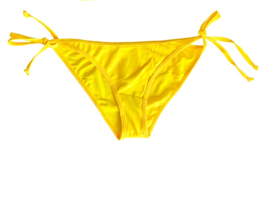 90's YELLOW Bandeau Bikini Swimsuit 90s Bathing S… - image 3