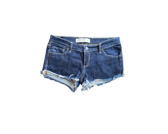 Y2K Denim Shorts Low Waisted Blue Jean Short 00s Mini Party