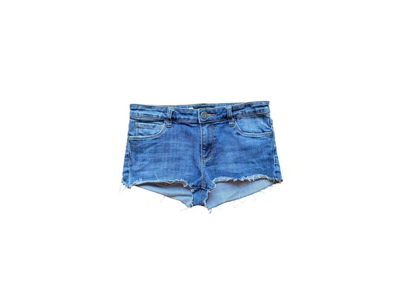 Y2K Denim Shorts Low Waisted Blue Jean Short Y2k Short Shorts