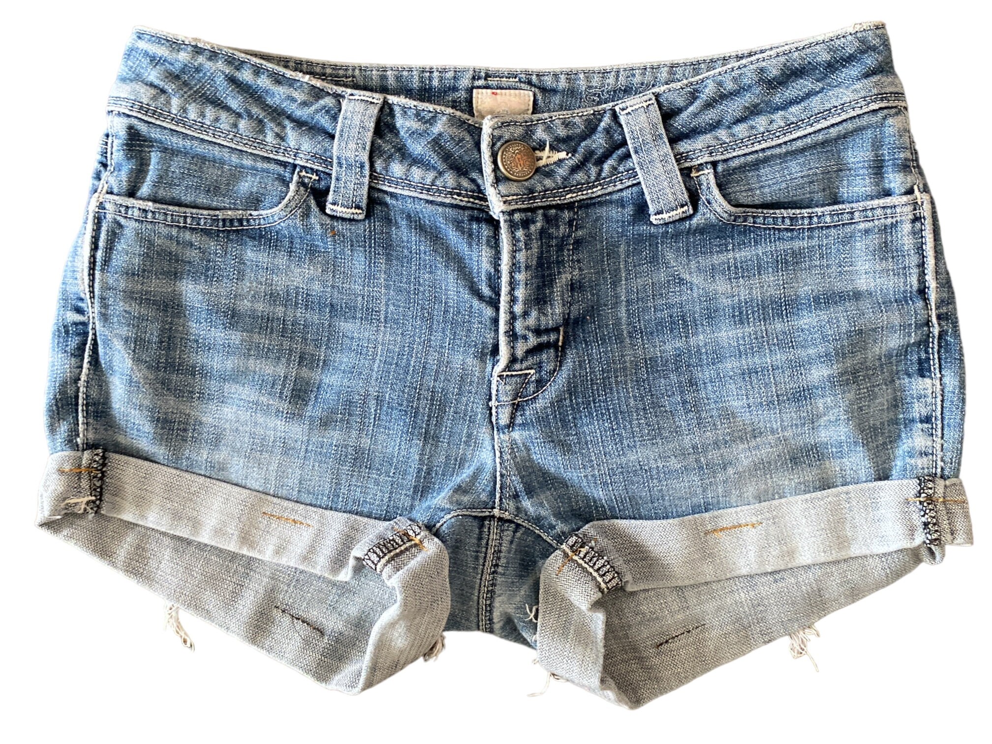 【suzen】icing y2k vintage denim shorts Y2K Denim Shorts Low Waisted Blue Jean Short 00s Jean Shorts