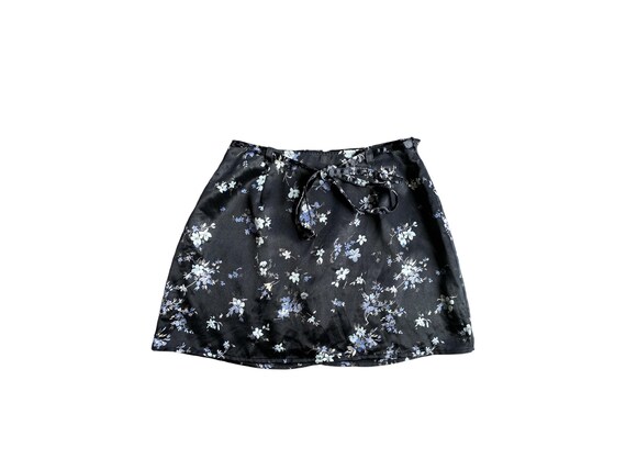 Mini Skirt 90s Satin Skirt Vintage Size S 90s Satin Sheer Mini