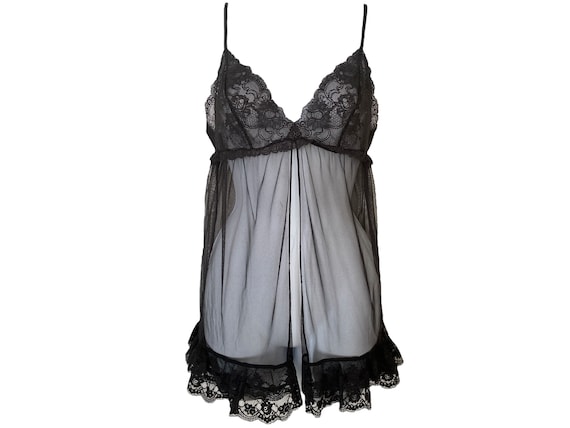 Y2K Camisole Lingerie Top Black Victoria's Secret 00s