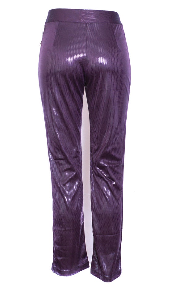 90's Wetlook PVC  Pants 90's Shiny Burgundy Red P… - image 6