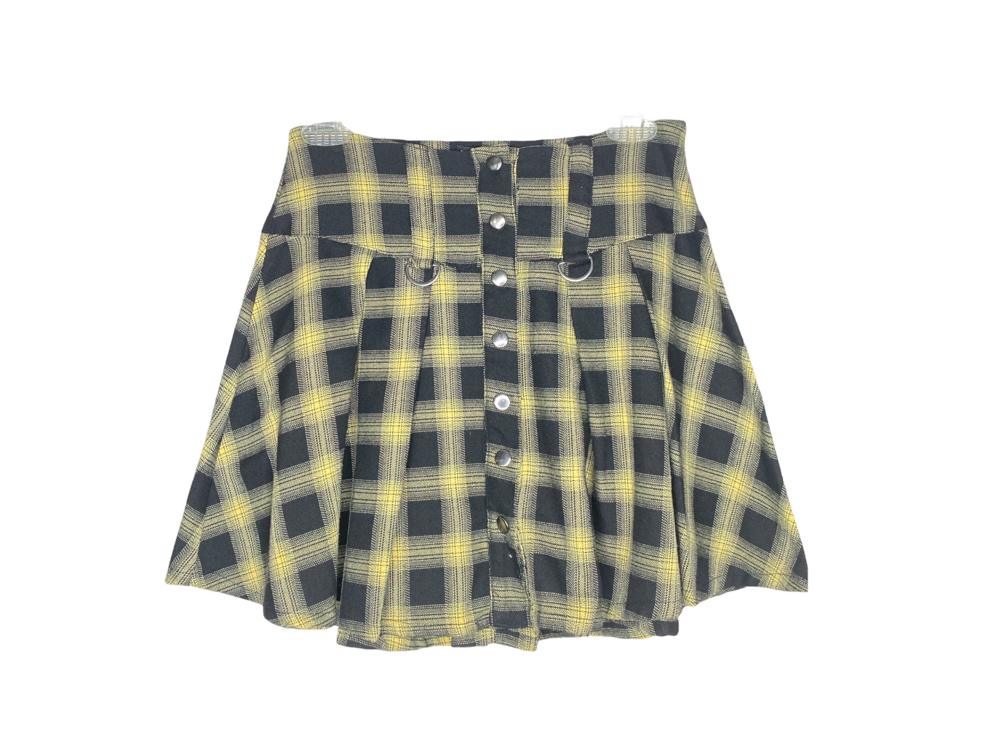 90 s Plaid Mini Skirt Black Yellow HOT TOPIC Mini Skirt 90s Grunge Boho Checkered Skirt High Waisted 1990s Festival Bohemian Skirt Size S Etsy