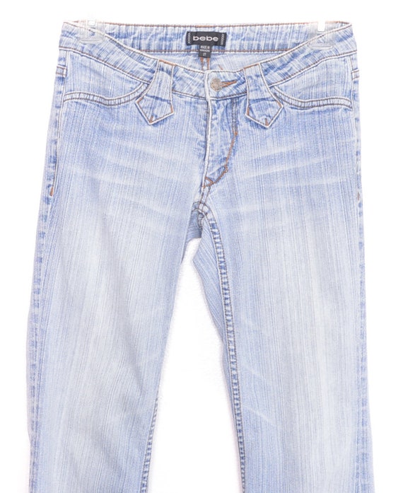 Flared Y2K Blue Jeans Denim Y2K Flare Pants Low R… - image 4