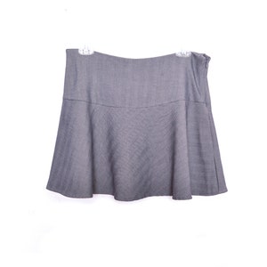 Y2K Gray Skirt Mini Skirt 00s Micro Mini Party Grunge Skirt Herringbone  2000s Vintage Low Rise Gray Mini Skirt Pleated Size L