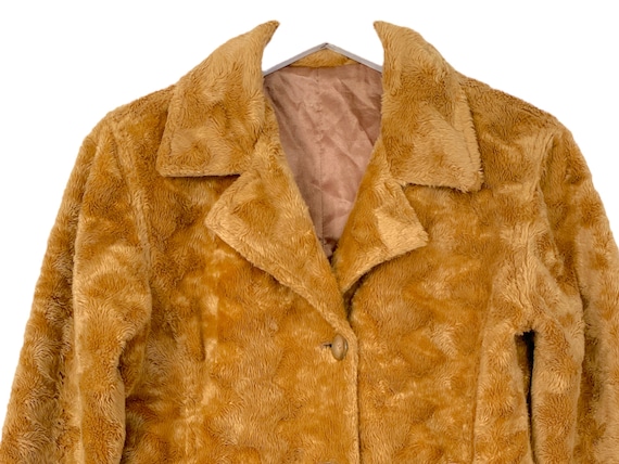 Brown Fur Jacket 1970's Penny Lane Jacket Fluffy … - image 5