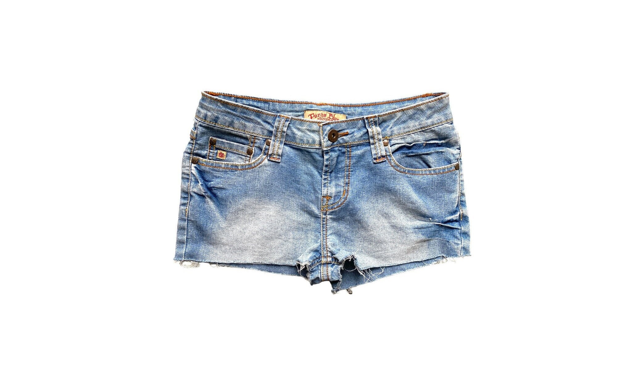 Pantaloncini Jeans Donna Floerns A Vita Bassa: Modello Y2K Skinny Con Orlo Sfilacciato, Perfetti Per Un Look Estivo