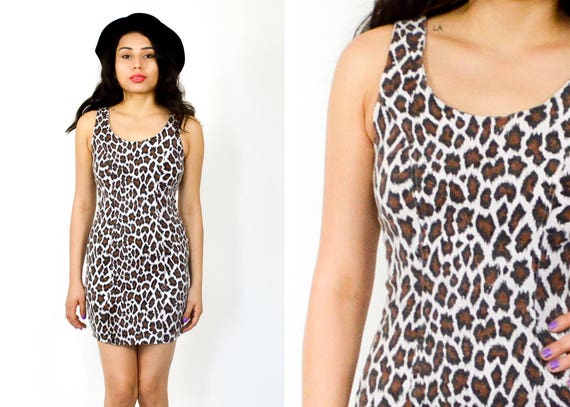 black & white leopard print dress