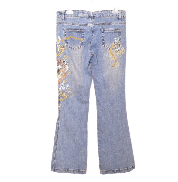 Flared Y2K Blue Jeans Cut Denim Y2K Flare Pants L… - image 10