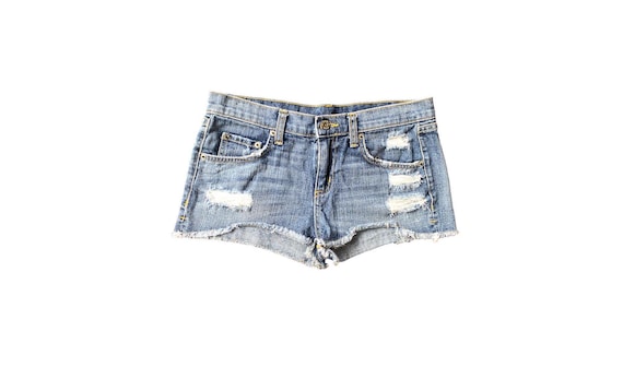パンツ 00s in the attic denim short pants y2k LOW RISE CUFFED Y2K Shorts Vintage 2000's Britney Denim