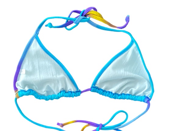 Blue Rhinestone Denim Bikini Two Piece Swimsuit V… - image 8