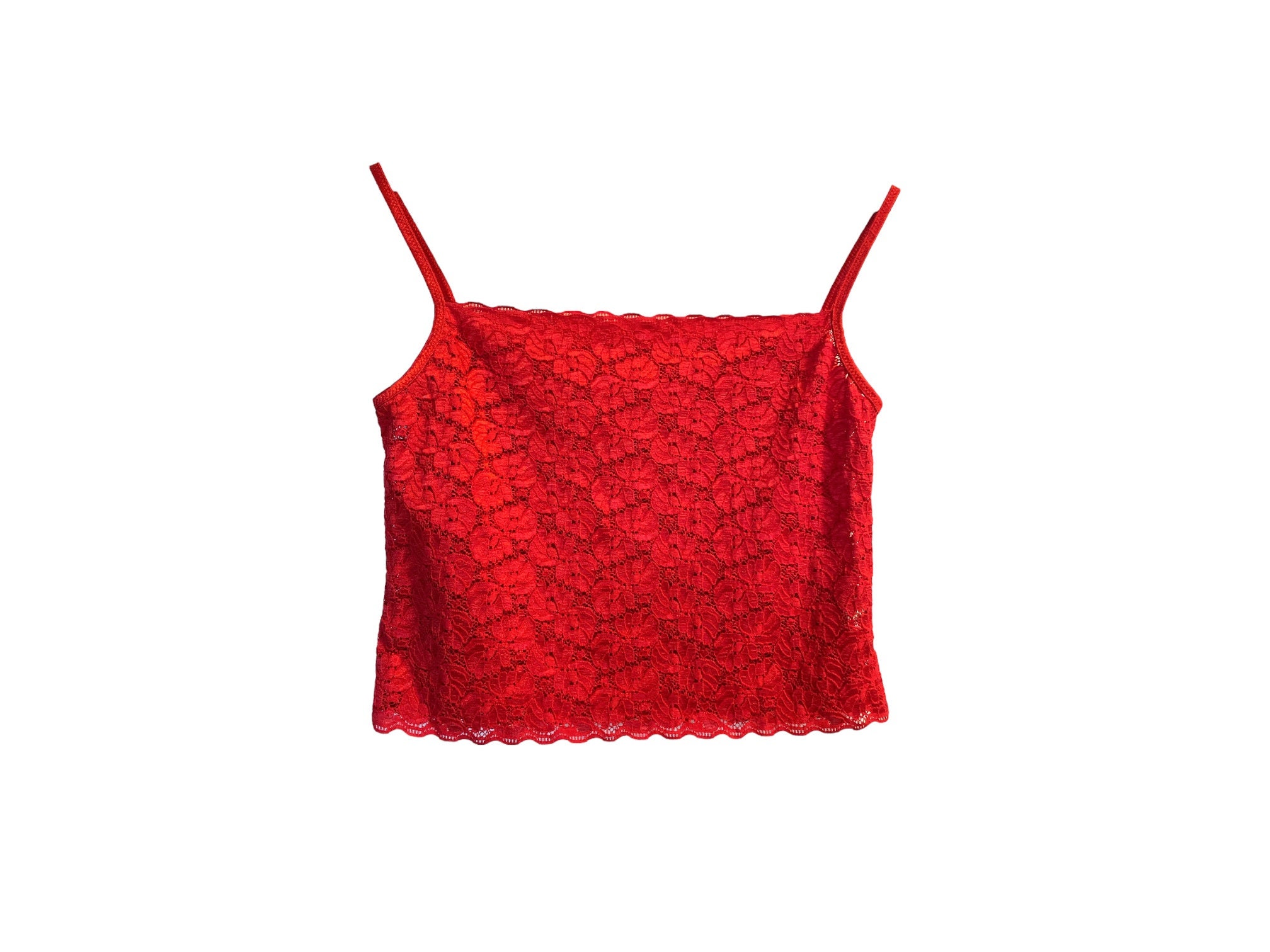 Red Lace Tank Top 