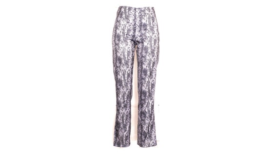 90s Sankeprint Pants Silver Black Animal Print Pan