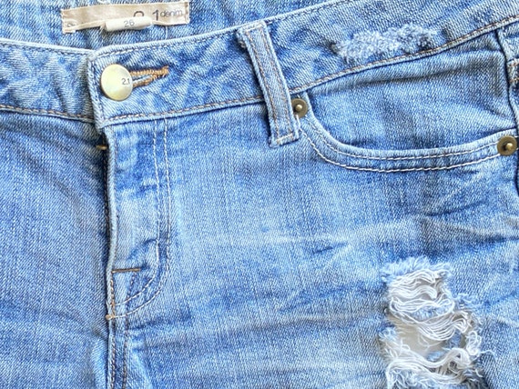 Y2K Denim Shorts Low Waisted Blue Jean Short 00s … - image 3