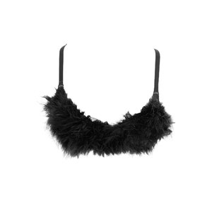 90's Feather Bra Top 90s Fluffy Feather Bra Festival Bohemian Bra