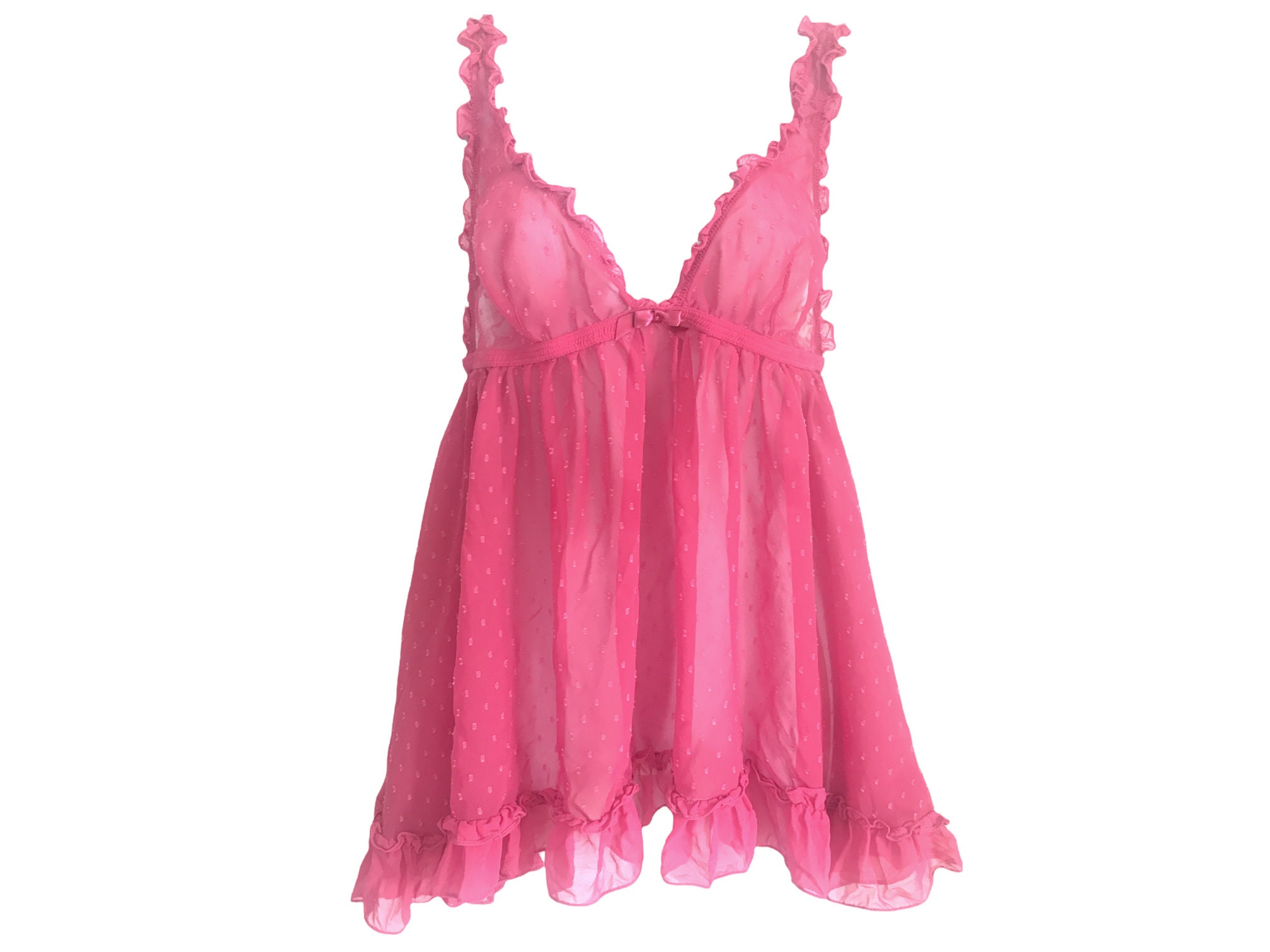 Ruffle Bralette - Hot Pink  Handmade Lingerie & Loungewear Desvalido  Australia