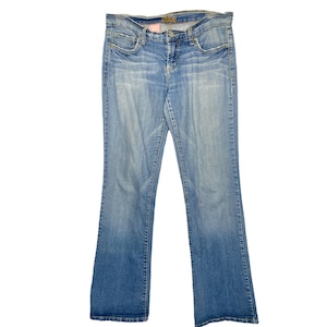 Flared Y2K Blue Jeans Denim Y2K Flare Pants  low Rise Blue Denim Flare Pants 2000s Pants Low Waisted Boho Hippie Vintage  Jeans  S