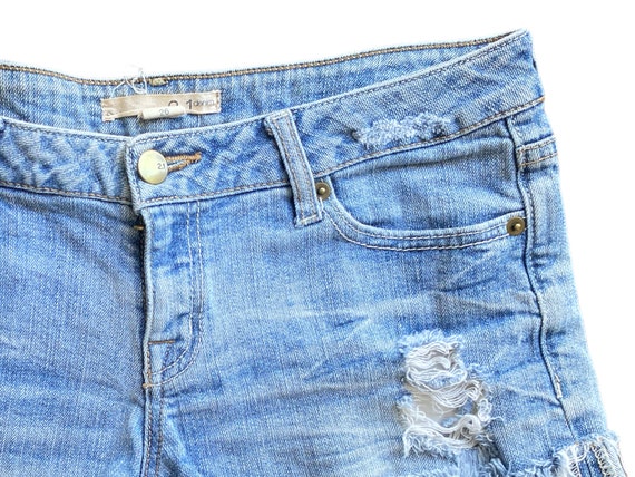 Y2K Denim Shorts Low Waisted Blue Jean Short 00s … - image 4