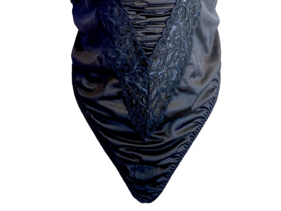 Black Lace Bodysuit 90's Mesh Lace Sheer Black Bo… - image 7