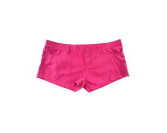 Y2K Pink Shorts Low Waisted Short Shorts 00s Hotpants Swim