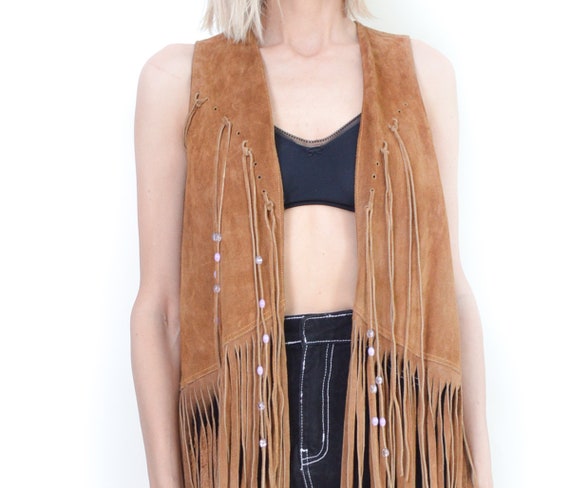 Mustard Vegan Faux Suede Western Southwestern 70s Boho Desert Fringe 290 mv Vest Mustard Vegan Faux Suede Western Southwestern 70s Boho Desert Fringe 290 mv Vest