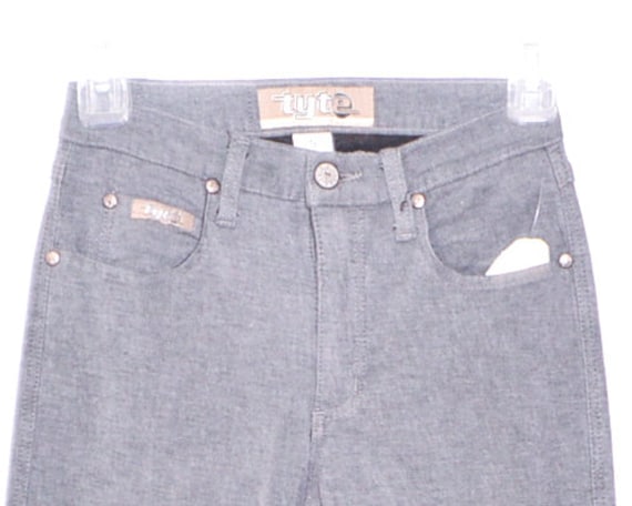 Flared Y2K Gray Jeans Denim Y2K Flare Pants High … - image 4