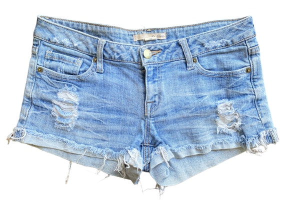 Y2K Denim Shorts Low Waisted Blue Jean Short 00s … - image 8