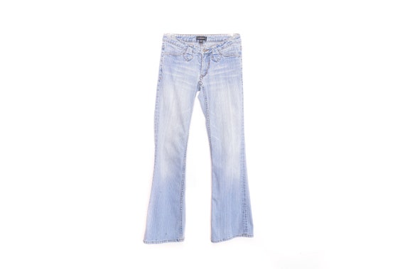 Flared Y2K Blue Jeans Denim Y2K Flare Pants Low R… - image 3