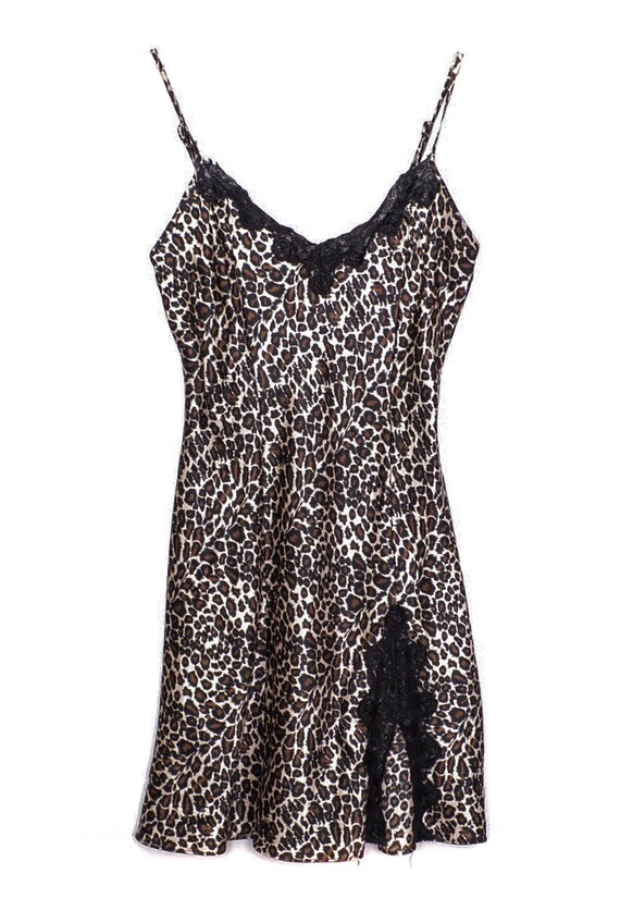 Leopard slip dress mini cheap