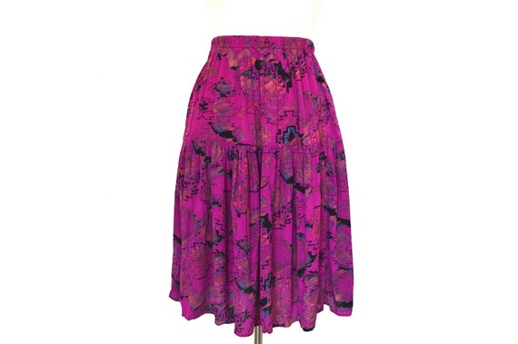 Pink Aztec Print Skirt 80s Midi Pink Aztec Bohemi… - image 5