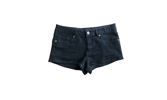 Y2K Pantaloncini di jeans a vita bassa Jeans neri corti anni 00 Mini Party Grunge anni 2000 Pantaloncini di jeans denim Vintage Vita bassa Pantaloncini a vita bassa Taglia 29 M Etsy Italia