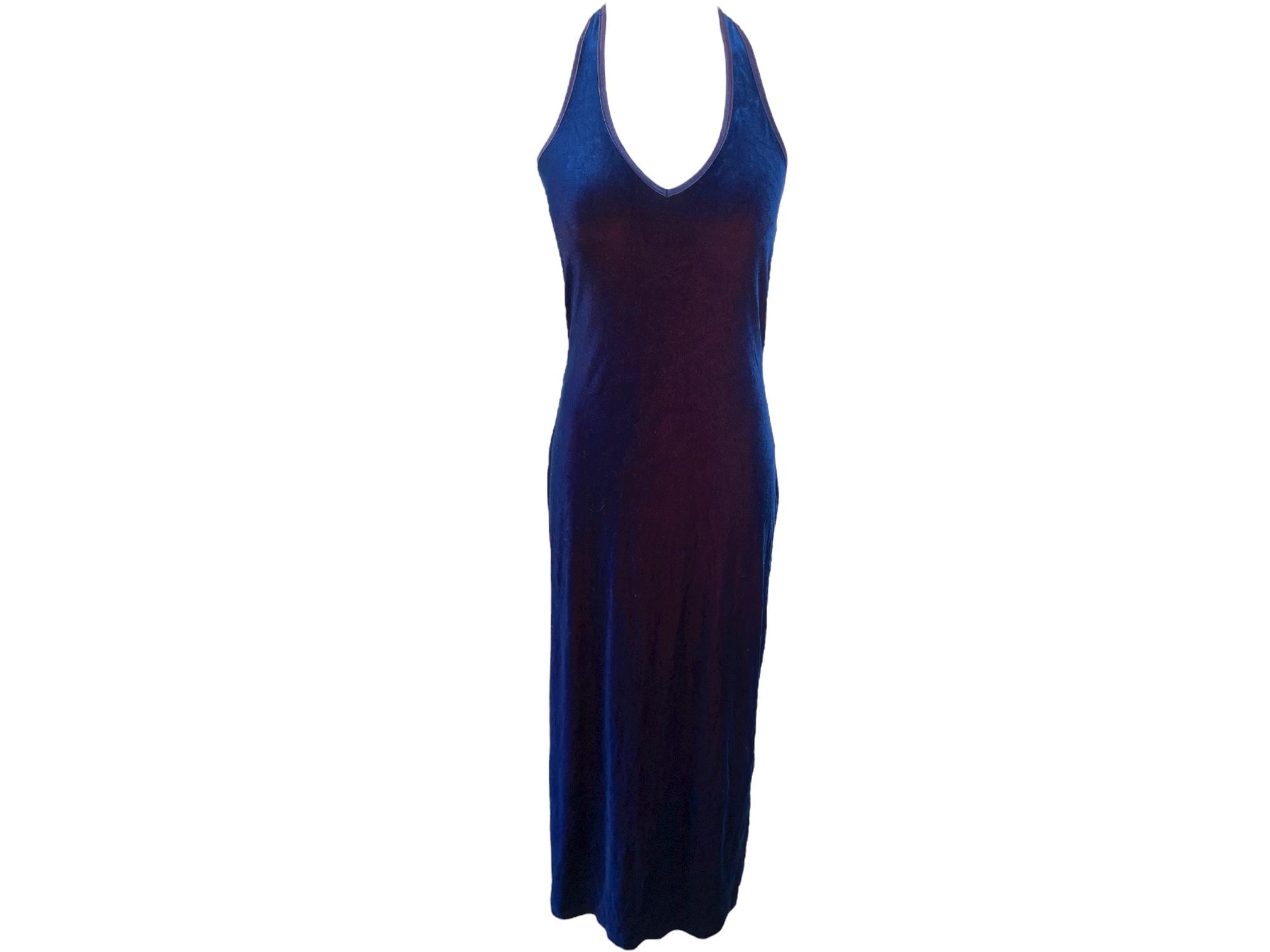 iridescent velvet dress blue and red Deep Blue Iridescent Velvet Dress XS (0-2)