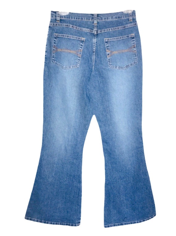 Flared Y2K Blue Jeans Denim Y2K Flare Pants Low Rise Blue Denim