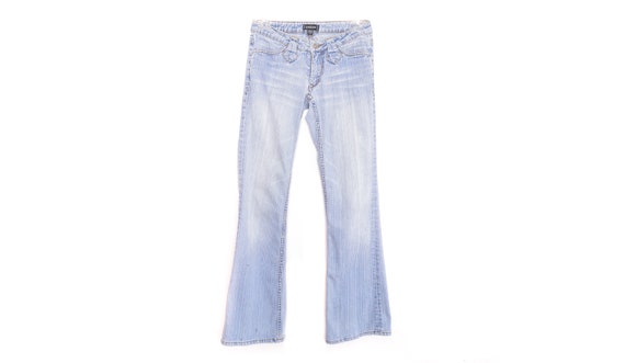 Flared Y2K Blue Jeans Denim Y2K Flare Pants Low R… - image 8