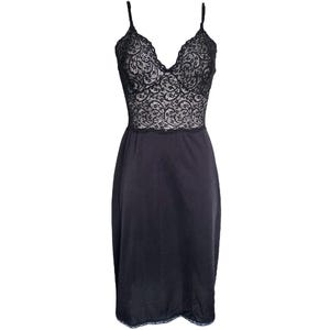 90&#39;s Black Sheer Lace Slip Dress Sweetheart Neck Black Lace Midi Dress Vintage 80&#39;s 90&#39;s Black Slip Dress Cocktail Party Evening Size -36/M