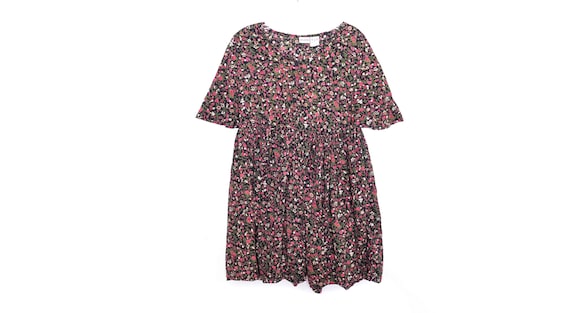 90's Floral Grunge Dress 90s Floral Boho 90's Pin