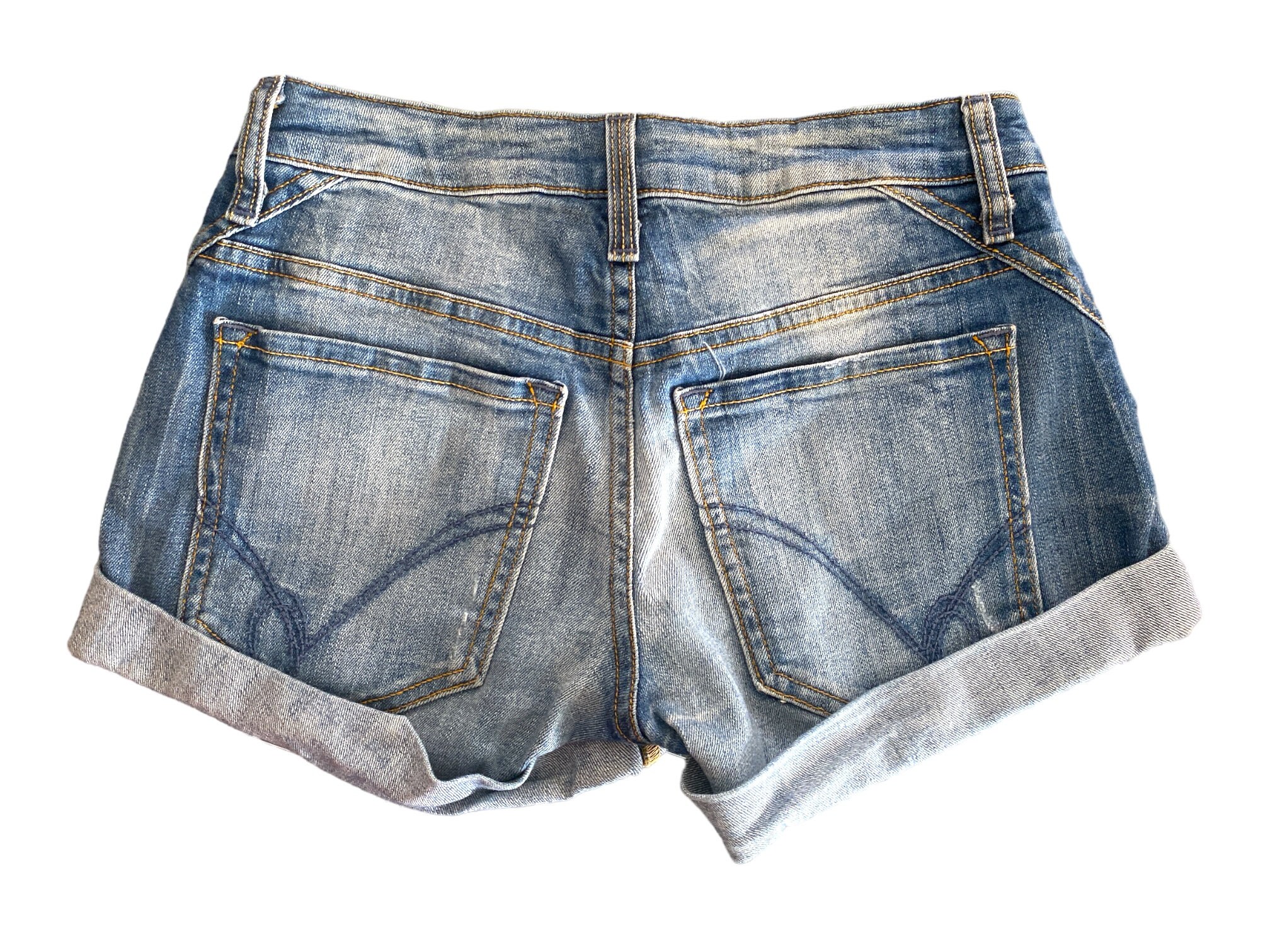 Y2K Denim Shorts Low Waisted Blue Jean Short 00s Mini Party