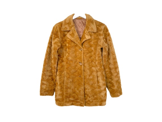 Brown Fur Jacket 1970's Penny Lane Jacket Fluffy … - image 3