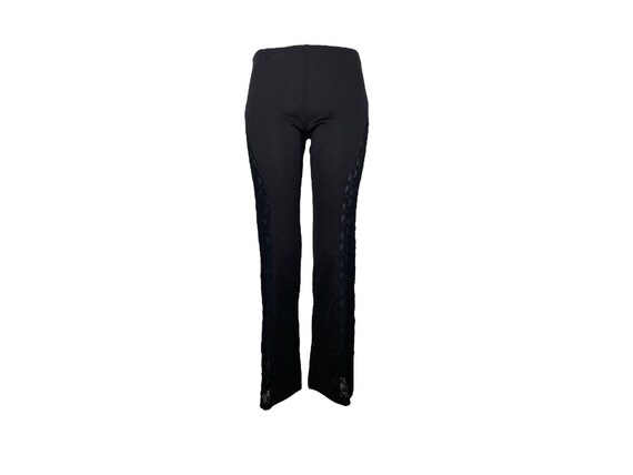 90's Black Flare Trousers SHEER Lace Sides Y2K Flare Leg Black Slacks Pants 00s Pants Low Waisted Trouser Stretchy Pants Y2K Vintage M - Etsy 90's Black Flare Trousers SHEER Lace Sides Y2K Flare Leg Black Slacks Pants 00s Pants Low Waisted Trouser Stretchy Pants Y2K Vintage M - Etsy
