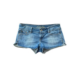 Y2K Denim Shorts Low Waisted Blue Jean Short 00s Jean Shorts