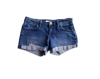 Y2K Denim Shorts Low Waisted Blue Jean Short 00s Jean Shorts