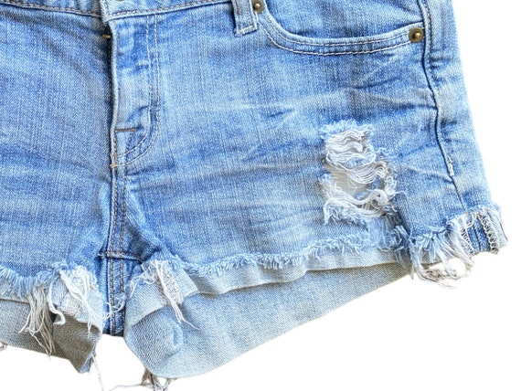 Y2K Denim Shorts Low Waisted Blue Jean Short 00s … - image 6