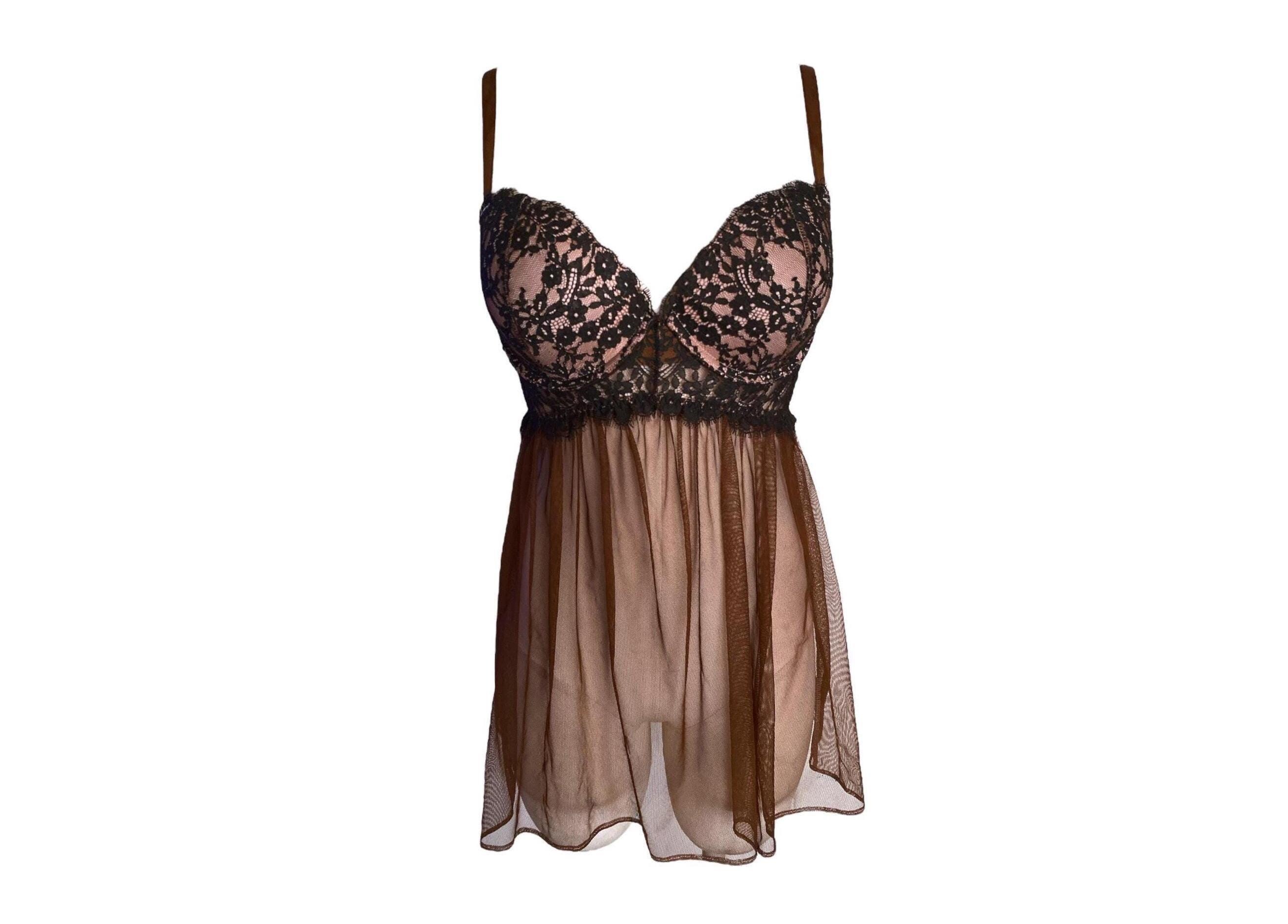 90s Y2k Vintage Victoria's Secret Satin and Lace Lingerie