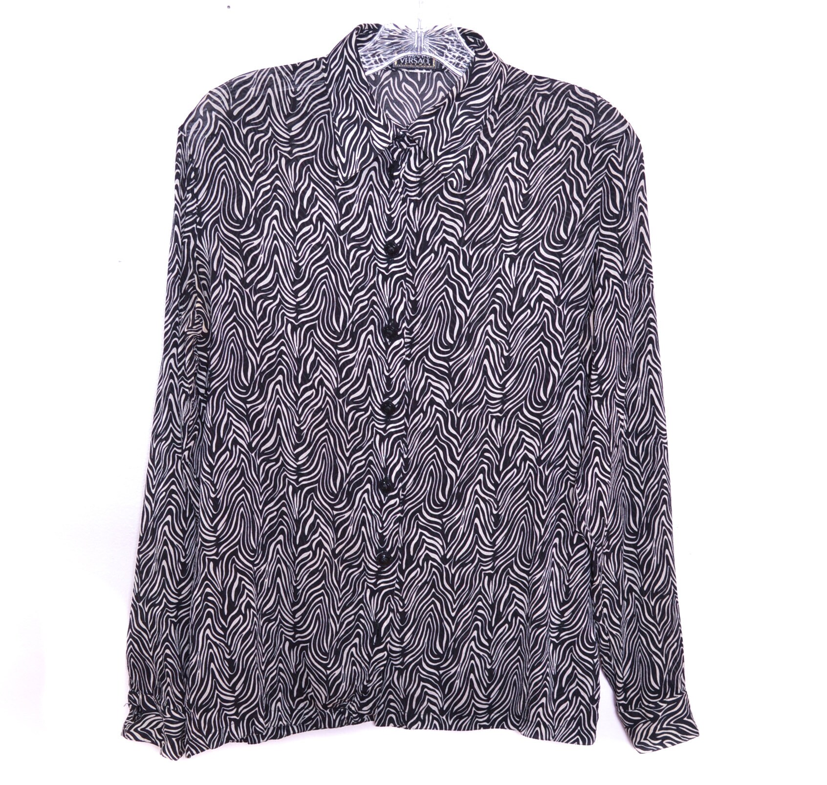 90's Silk Shirt Gianni Versace Couture Blouse Shirt Animal - Etsy