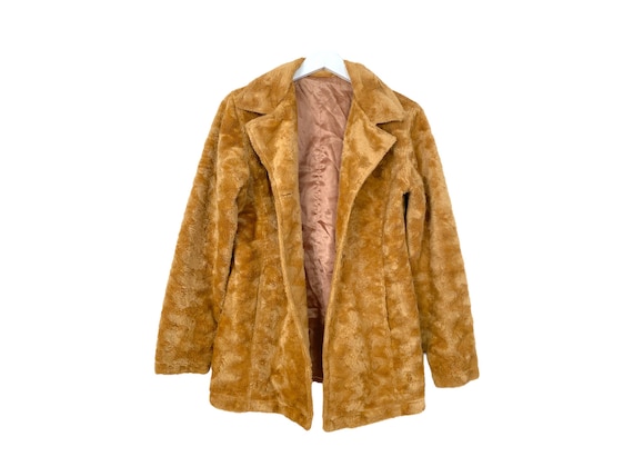 Brown Fur Jacket 1970's Penny Lane Jacket Fluffy … - image 1